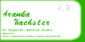 aranka wachsler business card